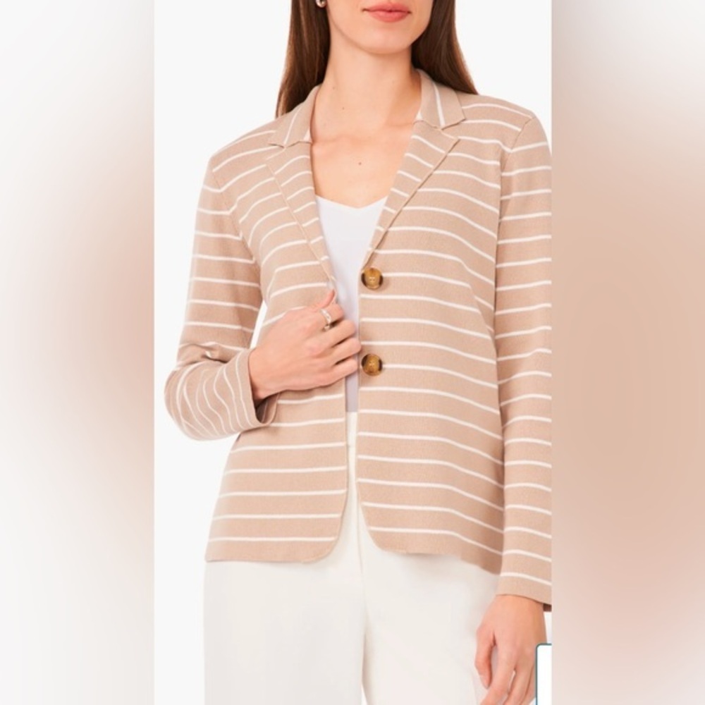 Halogen Strip Knit Blazer